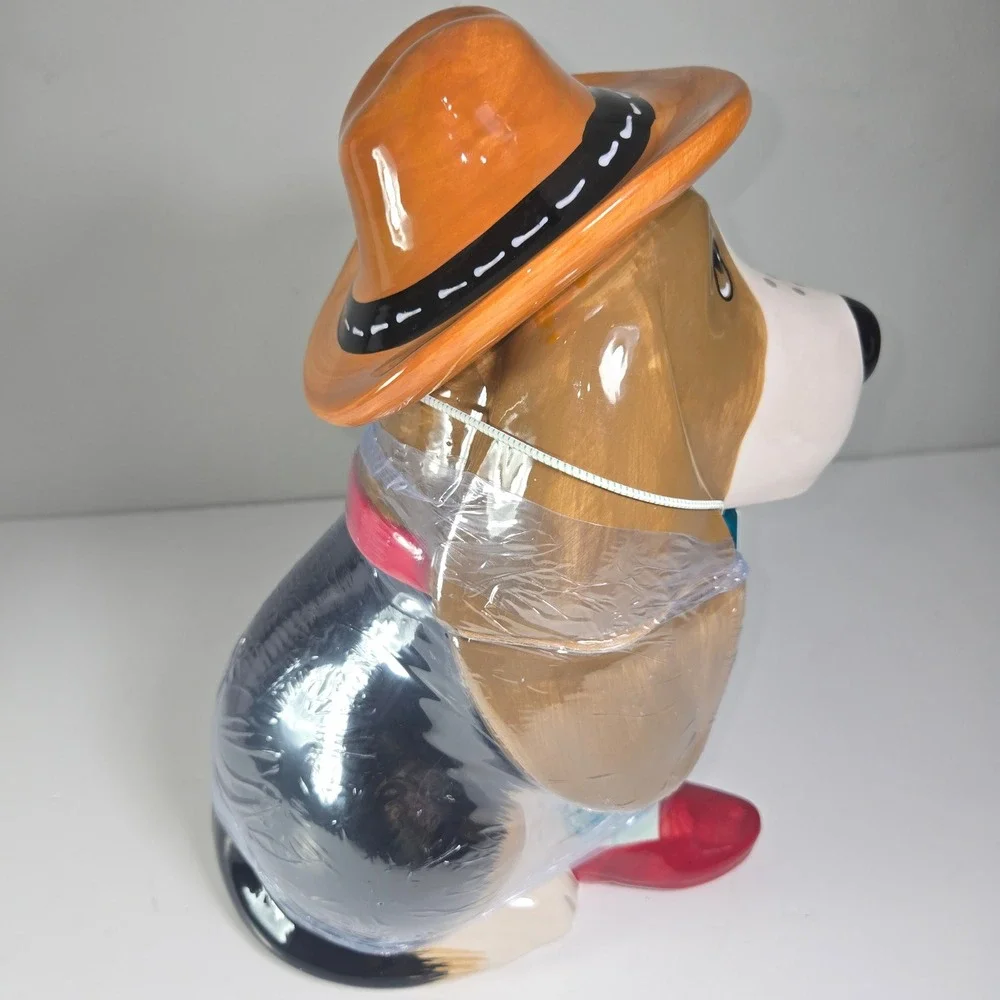 The Pioneer Woman Charlie Boots Cookie‎ Jar Ceramic Dog Cowboy Hat